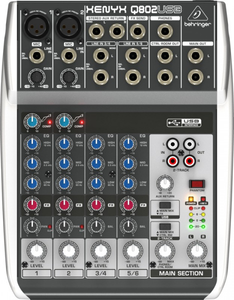 Behringer XENYX Q802USB по цене 8 400 ₽