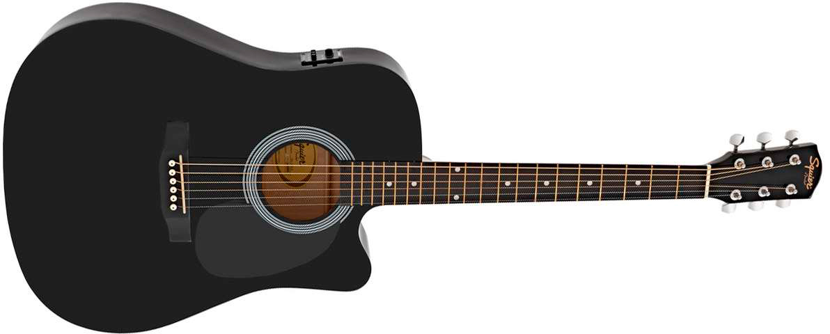 Fender Squier SA-105CE Black по цене 17 200 ₽