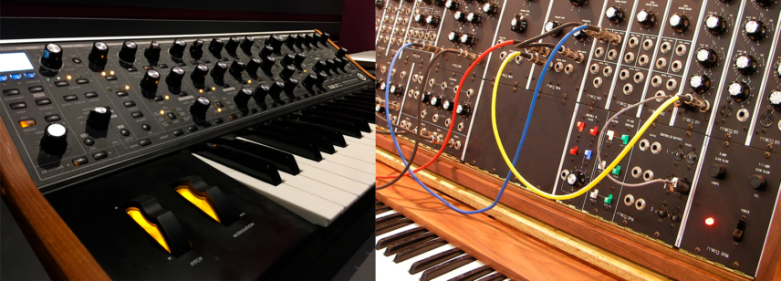 Fixed architecture(Moog Sub 37) vs. Modular architecture (Moog Modular Systems) Fixed architecture(Moog Sub 37) vs. Modular architecture (Moog Modular Systems)