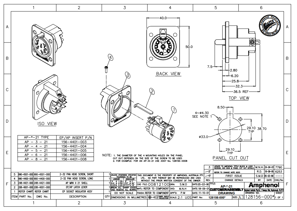 Amphenol AP421 по цене 1 537 ₽