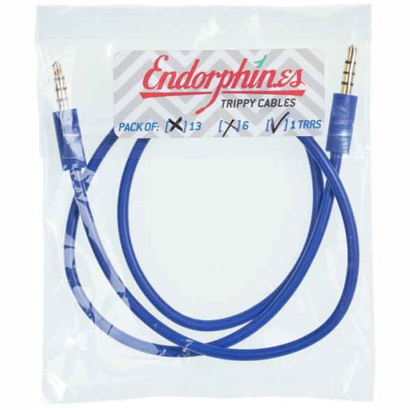 Endorphin.es Trippy Cables TRRS, blue, 60cm по цене 430 ₽