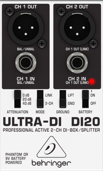 Behringer ULTRA-DI DI20 по цене 3 330 ₽