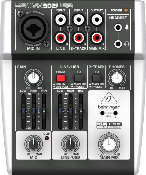 Behringer XENYX 302USB по цене 7 390 ₽