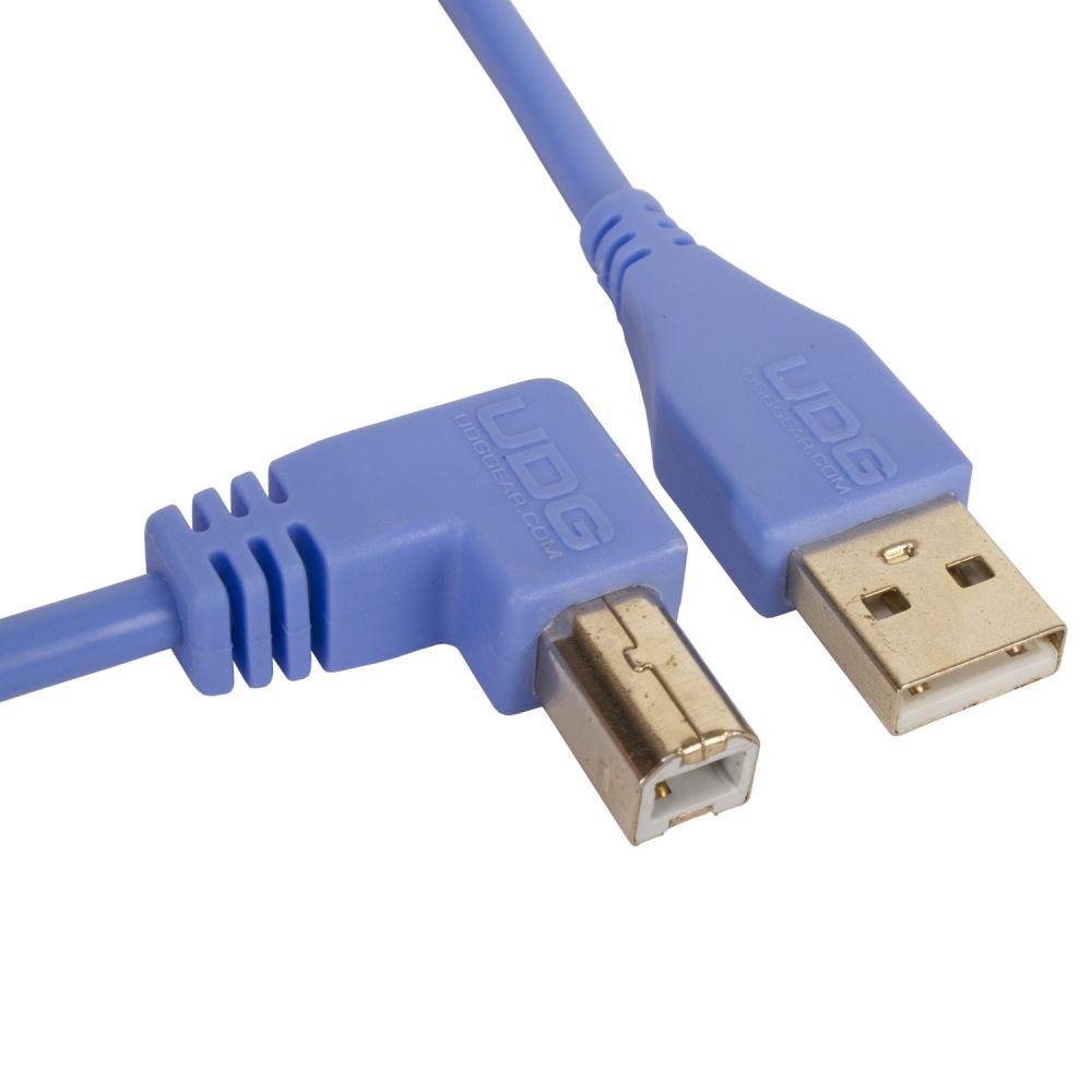 UDG Ultimate Audio Cable USB 2.0 A-B Light Blue Angled 1m по цене 940 ₽