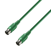 Adam Hall Cables K3 MIDI 0075 GRN - MIDI Cable 0.75 m Green по цене 320 ₽