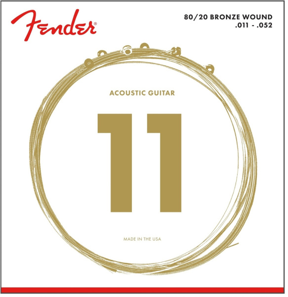 Fender Strings New Acoustic 70CL 80/20 Bronze 11-52 по цене 1 120.00 ₽