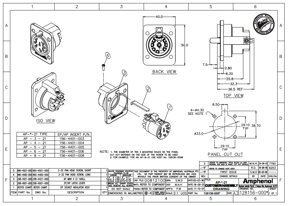 Amphenol AP-6-21 по цене 2 021 ₽