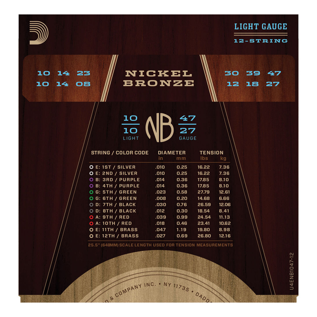 D'Addario NB1047-12 по цене 2 340 ₽