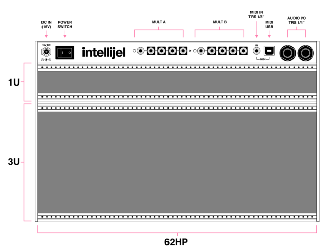 Intellijel Palette 4U x 62HP Silver Powered Case по цене 34 670 ₽