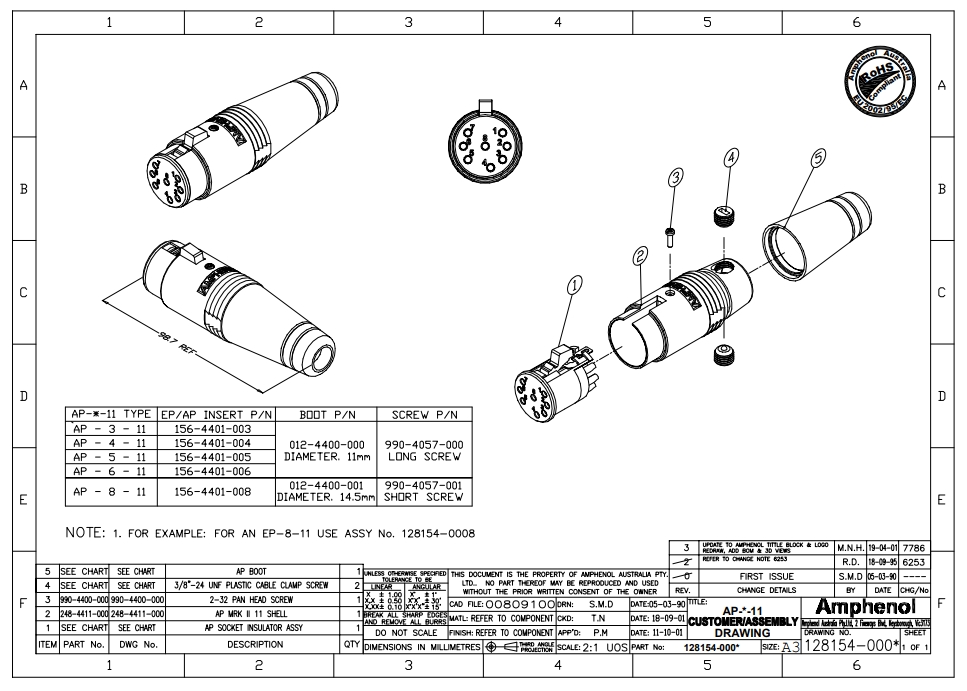Amphenol AP-6-11 по цене 2 300 ₽