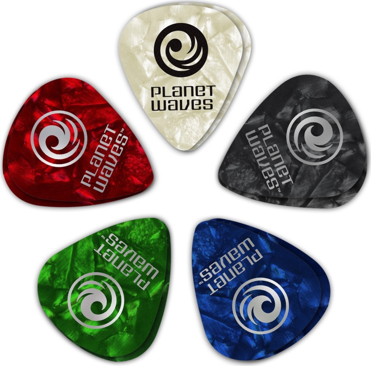 Planet Waves 1CAP4-10 Assorted Pearl Celluloid Medium по цене 400 ₽