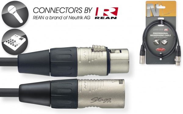 STAGG NMC1R Кабель XLR f - XLR m по цене 630 ₽