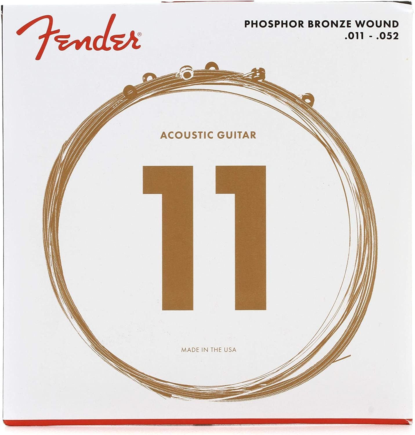 Fender Strings New Acoustic 60Cl Ph0S Bronze 11-52 по цене 1 100.00 ₽