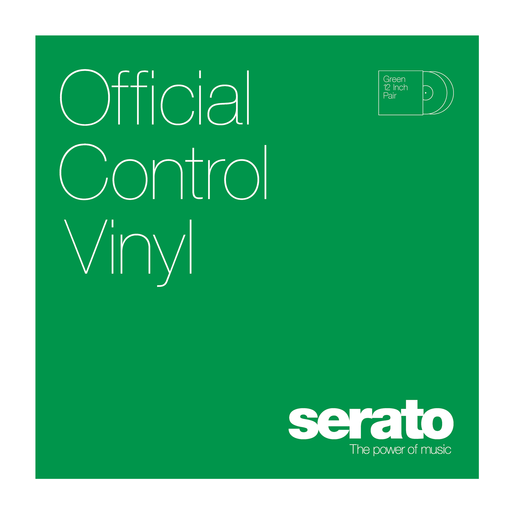 Serato 12" Control Vinyl Performance Series (пара) - Green по цене 4 870 ₽