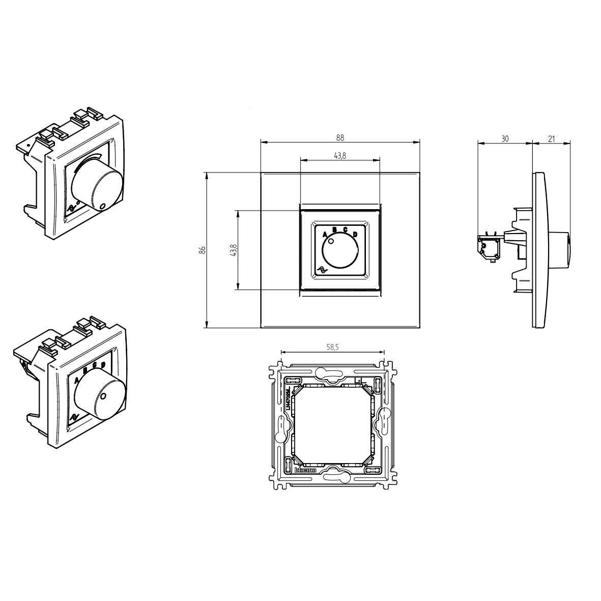 Powersoft WMP LEVEL SQUARE WHITE по цене 12 390 ₽