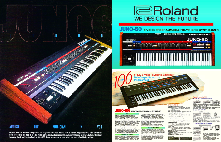 Реклама первого поколения Roland Juno Реклама первого поколения Roland Juno