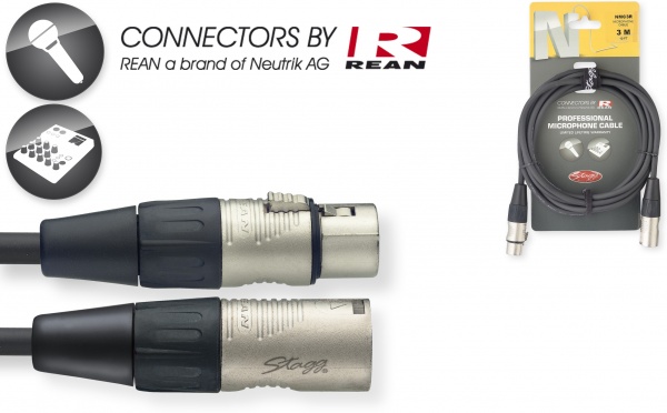 STAGG NMC3R Кабель XLR f - XLR m по цене 990 ₽