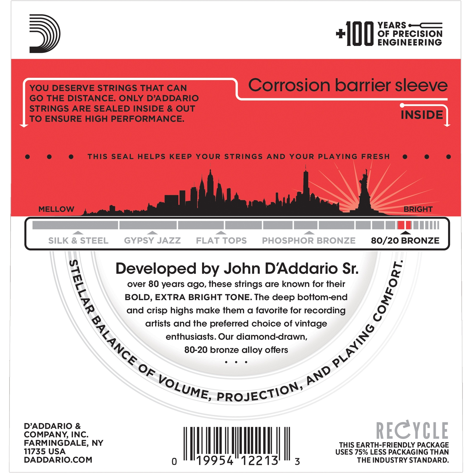 D'Addario EJ12 по цене 1 660 ₽