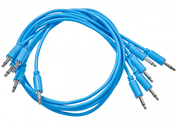 Black Market Modular patchcable 5-Pack 50 cm blue