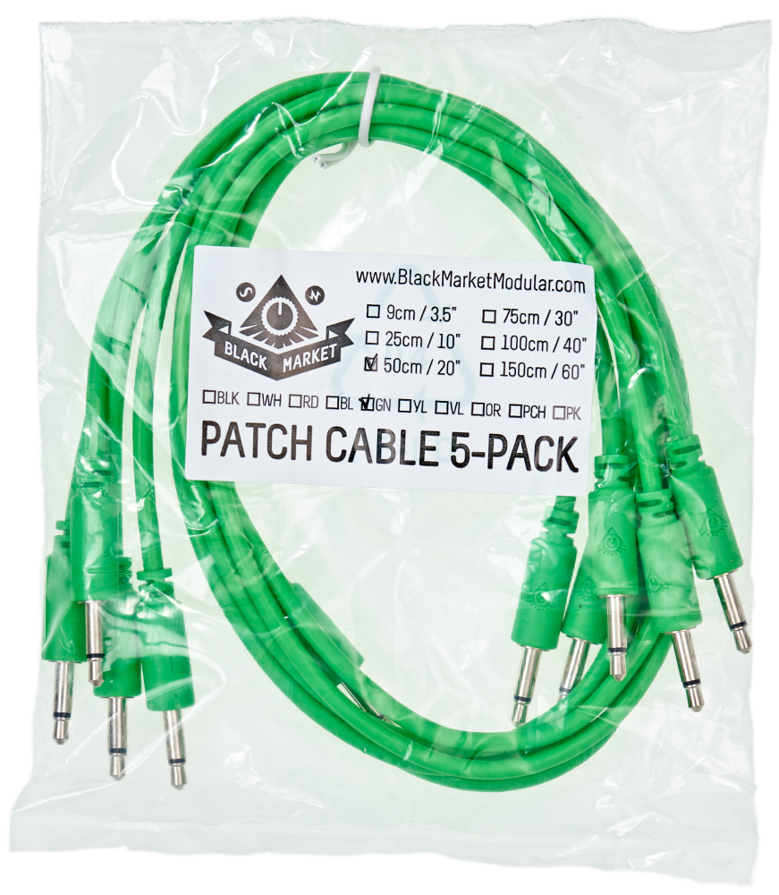 Black Market Modular patchcable 5-Pack 50 cm green по цене 1 360 ₽