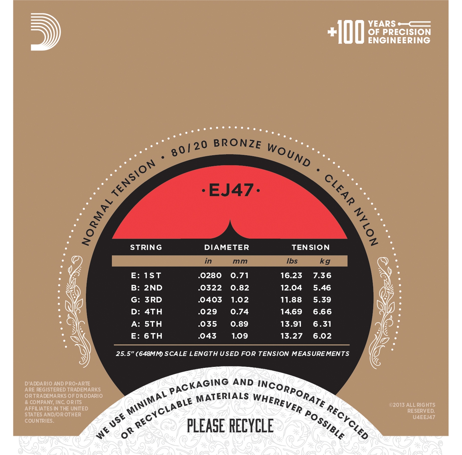 D'Addario EJ47 по цене 1 600 ₽