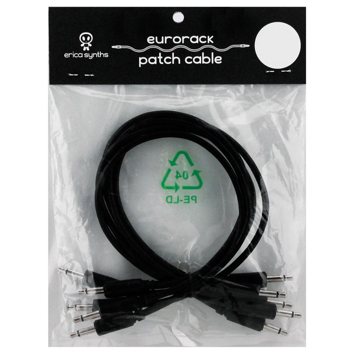 Erica Synths Eurorack Patch Cables 60cm, 5 Pcs Black по цене 1 130 ₽
