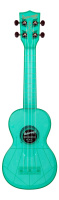 Waterman by Kala KA-SWF-BL Fluorescent Blue Soprano Ukulele