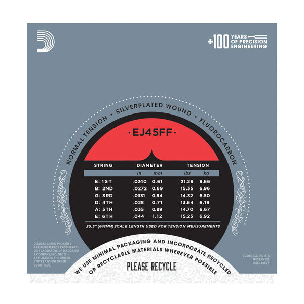 D'Addario EJ45FF по цене 3 460 ₽