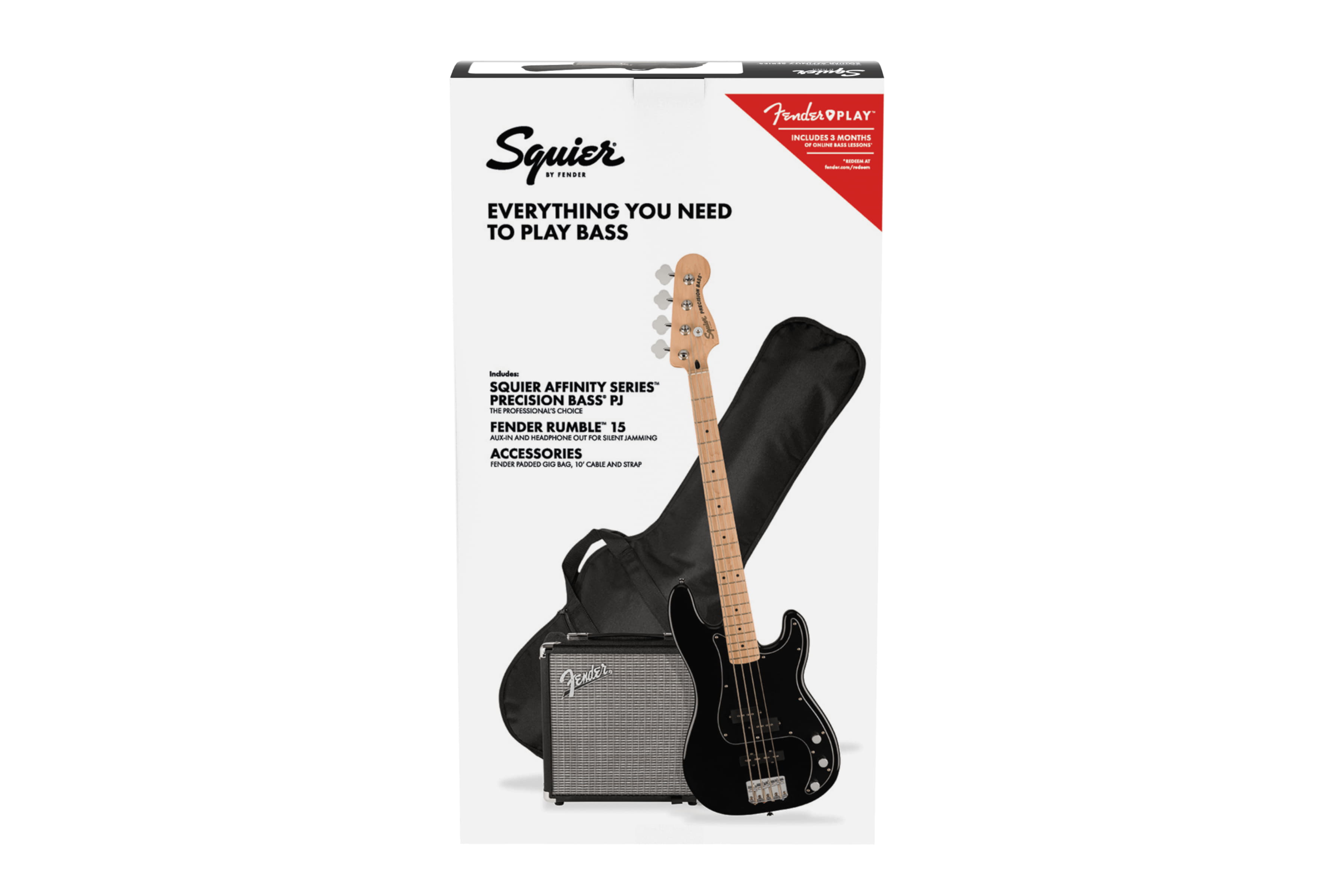 Fender Squier Affinity 2021 Precision Bass PJ Pack MN BLK по цене 57 200 ₽