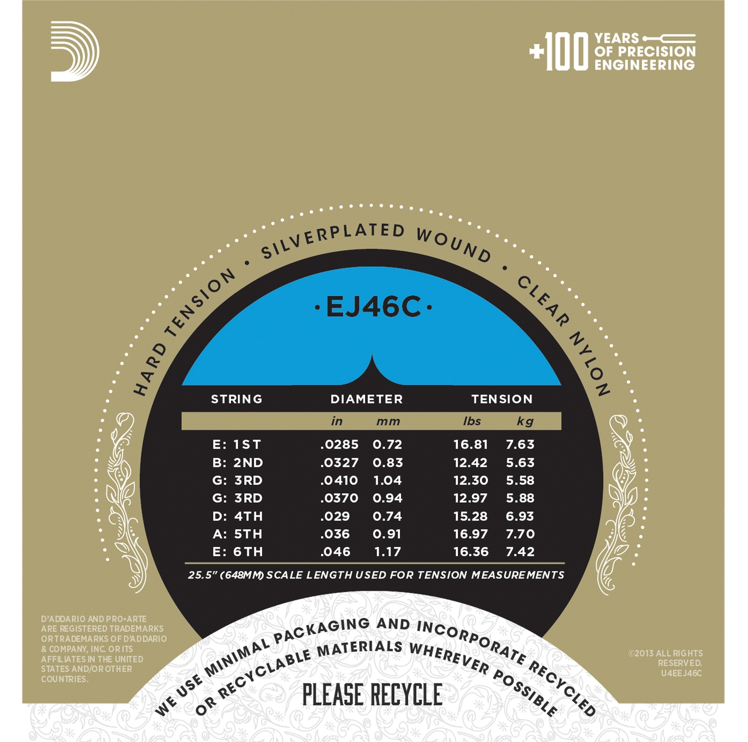 D'Addario EJ46C по цене 2 150 ₽