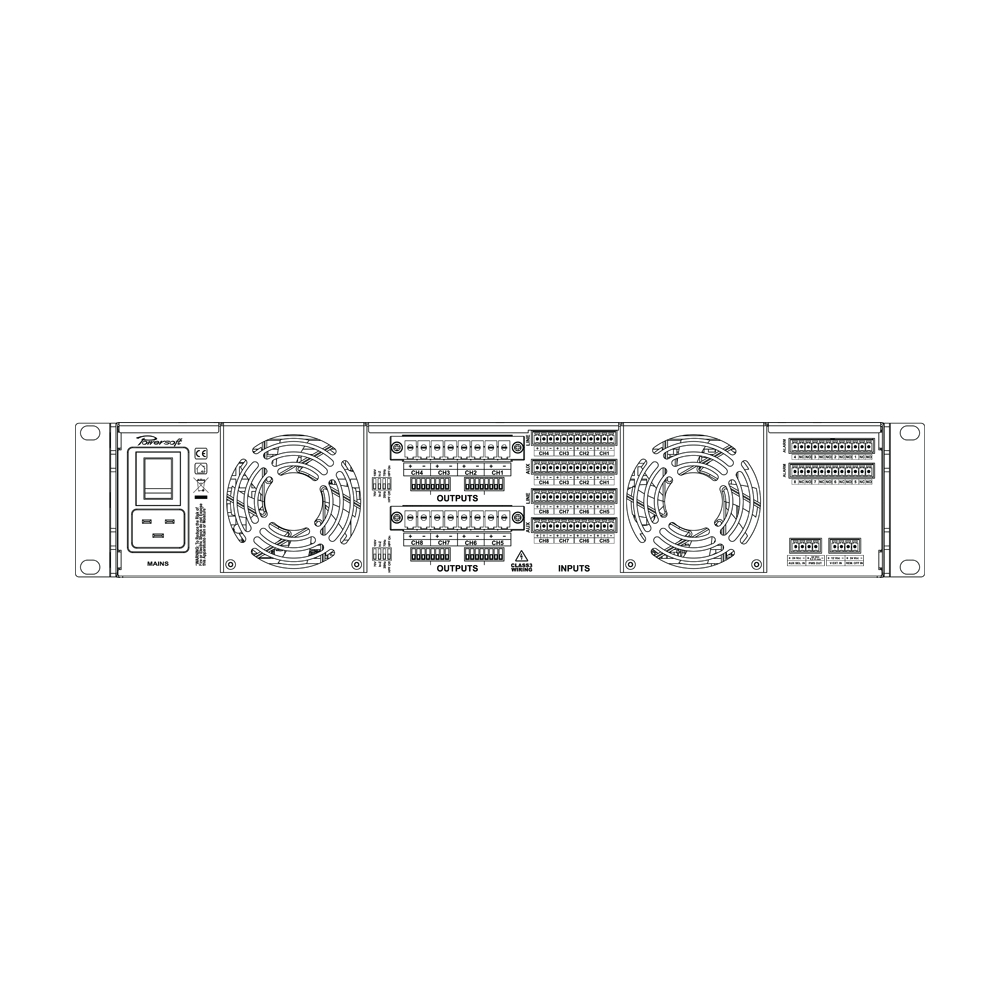 Powersoft Ottocanali 12K4 DSP+DANTE по цене 1 020 081.00 ₽