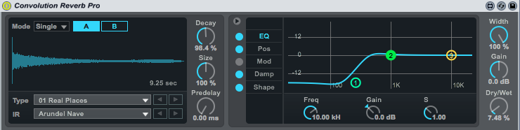 Настройки низа раздела EQ Настройки низа раздела EQ