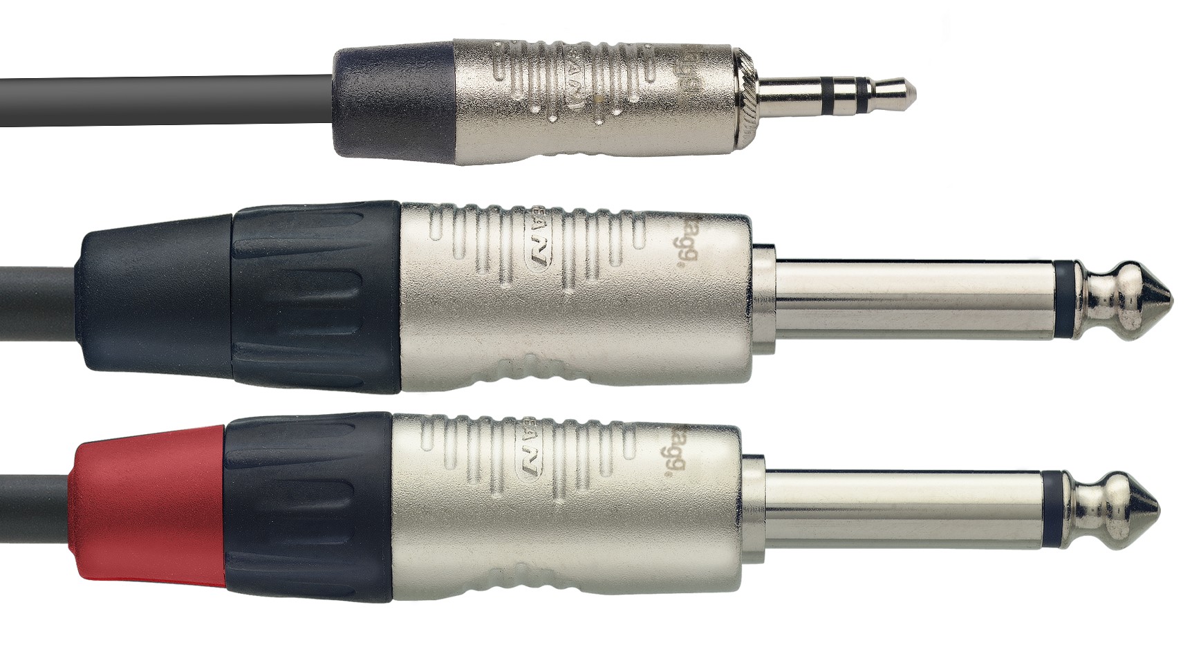 STAGG NYC3/MPS2PR Кабель Stereo Jack 3.5 - 2 x Mono Jack 6.3 по цене 1 350 ₽