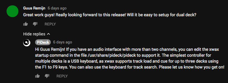 Comment from youtube