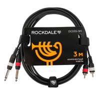 Rockdale DC005-3M - Двойной коммутационный кабель 2 х mono jack - 2 х RCA (тюльпан), 3 м Rockdale DC005-3M по цене 850 ₽