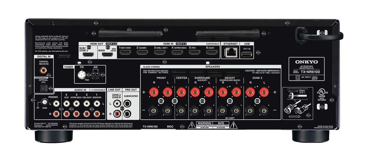 Onkyo TX-NR6100 Black по цене 86 000 ₽