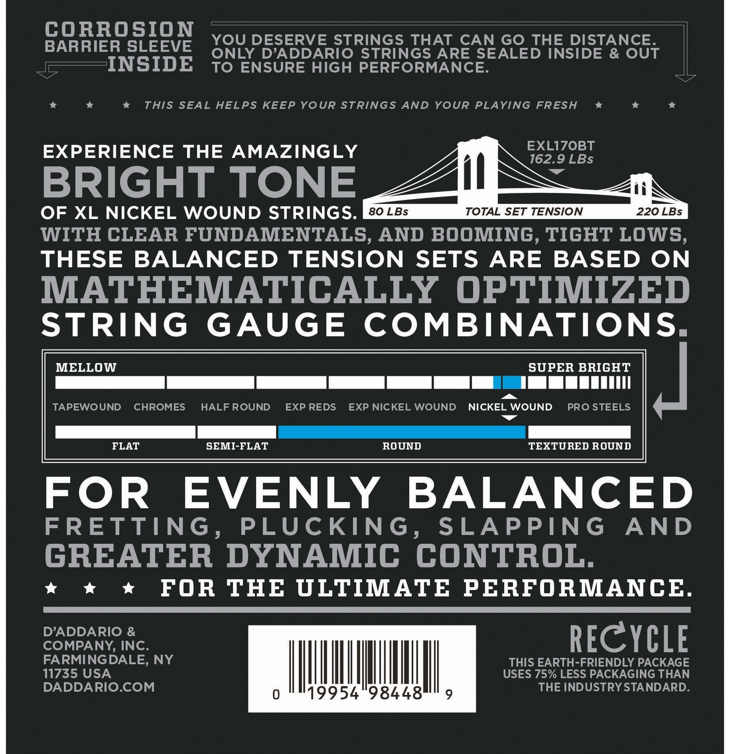 D'Addario EXL170BT по цене 4 450 ₽
