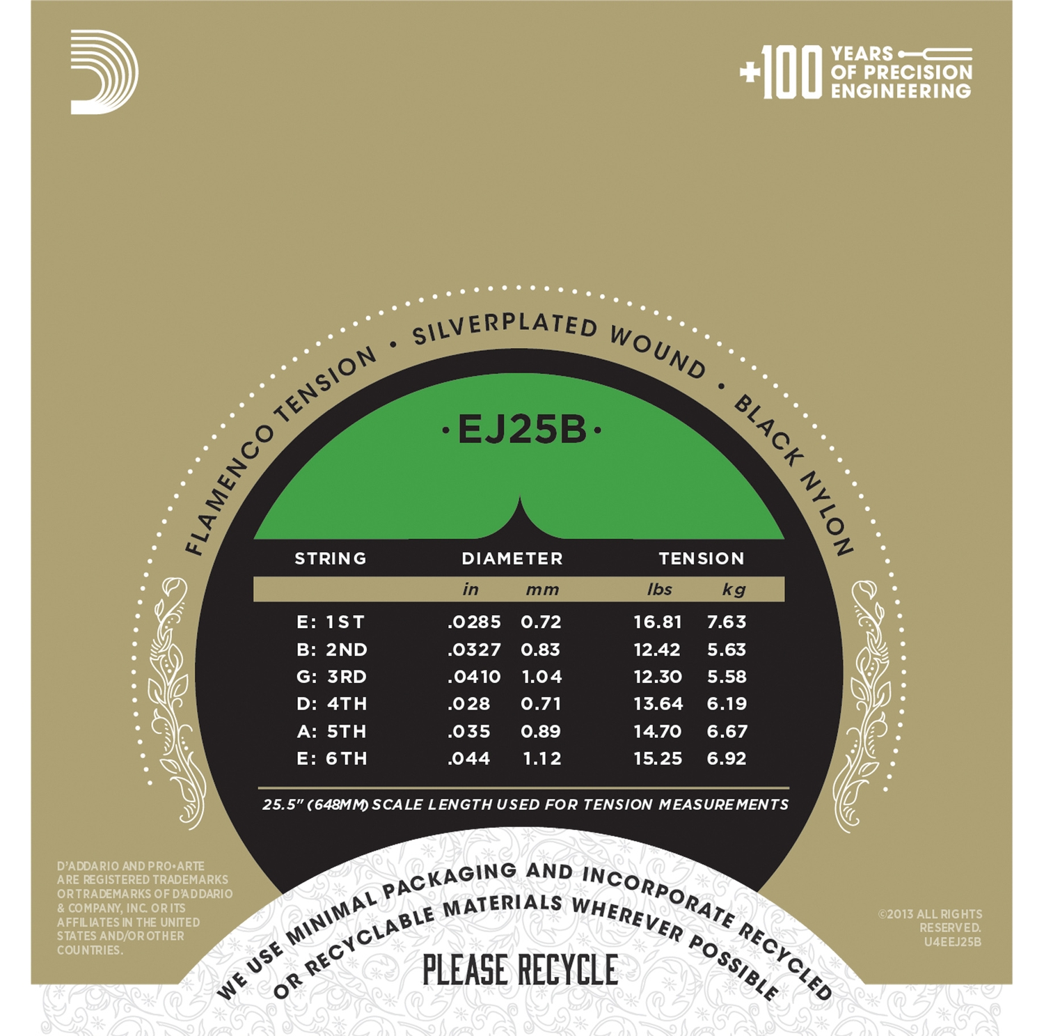 D'Addario EJ25B Flamenco по цене 3 990 ₽