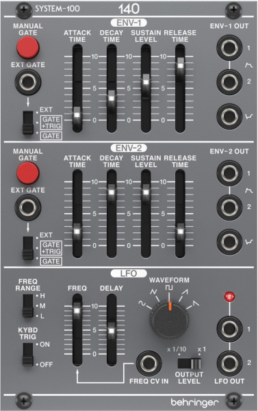 Behringer SYSTEM 100 140 DUAL ENVELOPE/LFO по цене 10 600 ₽