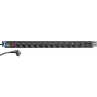 Adam Hall Accessories 874714 - Power Strip 1 U 12 Sockets