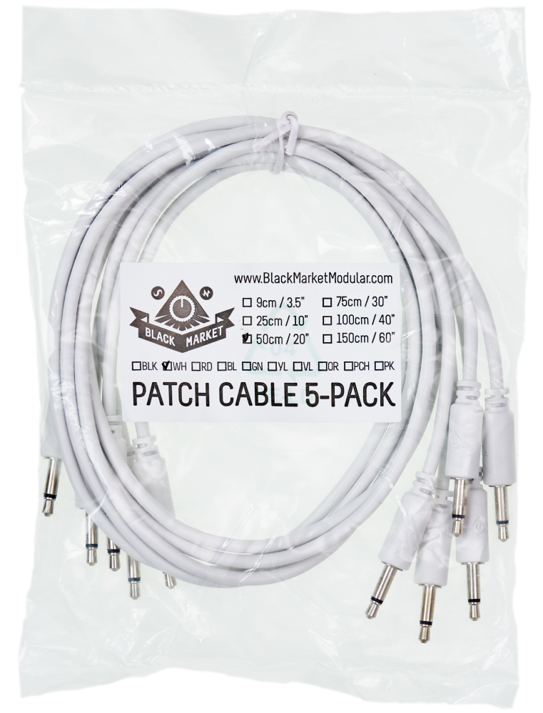 Black Market Modular patchcable 5-Pack 50 cm white по цене 1 360 ₽