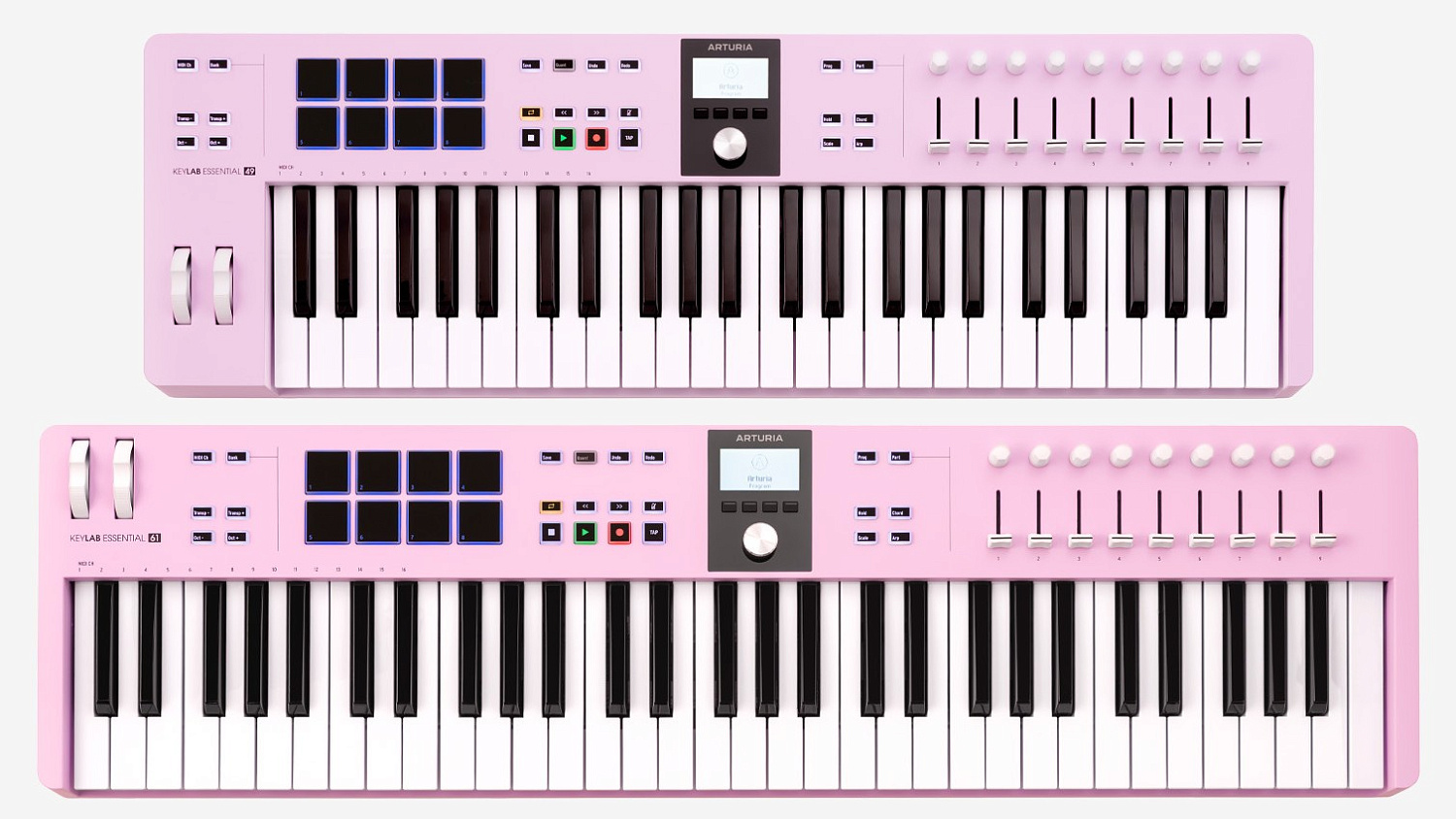 Arturia KeyLab Essential MK3 в новых расцветках: Rose Quartz и Aquamarine
