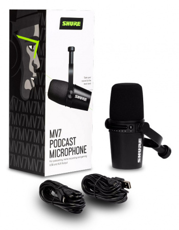 Shure MV7-K по цене 34 740.00 ₽