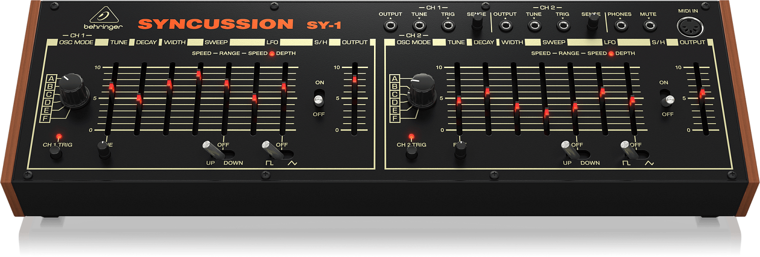 BEHRINGER | SYNCUSSION SY-1 — двухканальный клон классического Pearl SY-1