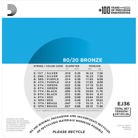 D'Addario EJ36 по цене 1 450 ₽