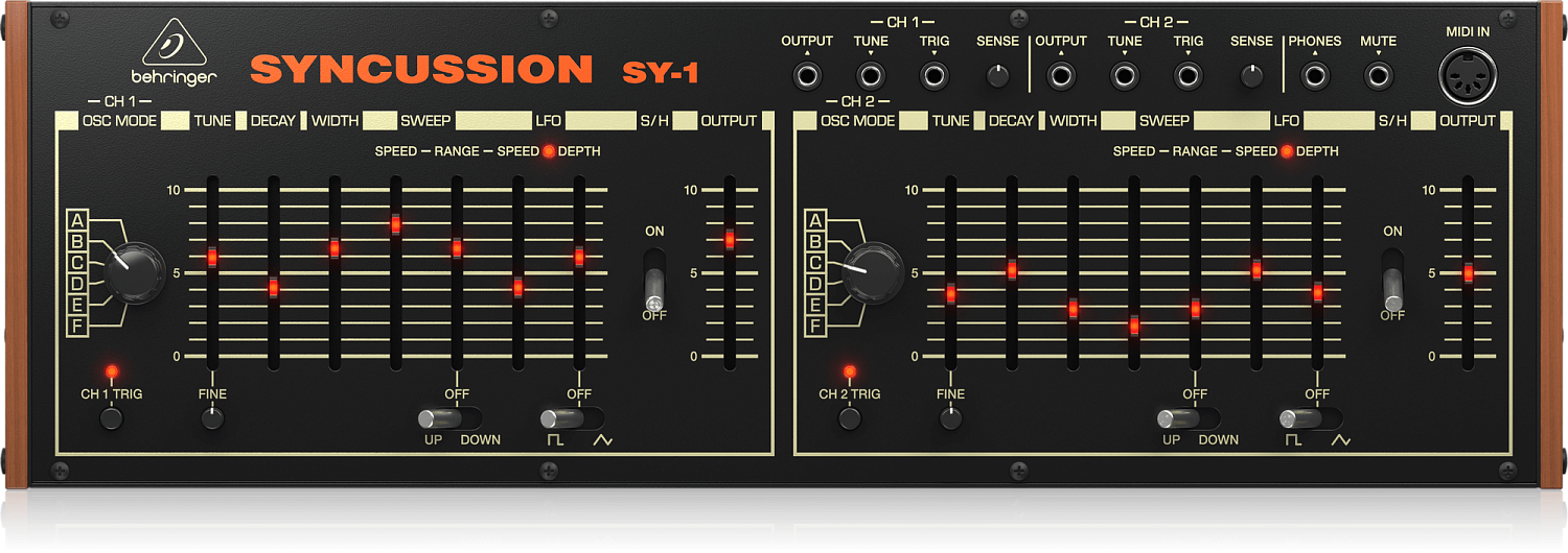 BEHRINGER | SYNCUSSION SY-1 — двухканальный клон классического Pearl SY-1
