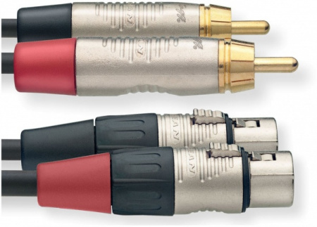 STAGG NTC3CMXFR Кабель 2 х XLR f/ 2 х RCA m по цене 1 700 ₽
