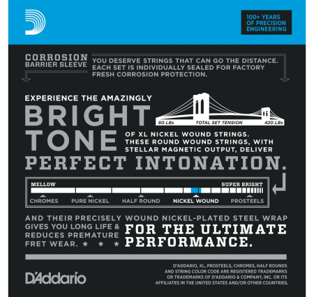 D'Addario EXL165TP по цене 7 600 ₽