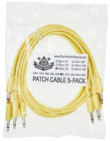 Black Market Modular patchcable 5-Pack 50 cm yellow по цене 1 360 ₽