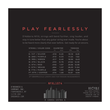 D'Addario NYXL1074 по цене 4 000 ₽